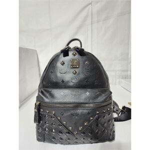 MCM PVC MONOGRAM STUDDED BUCKET